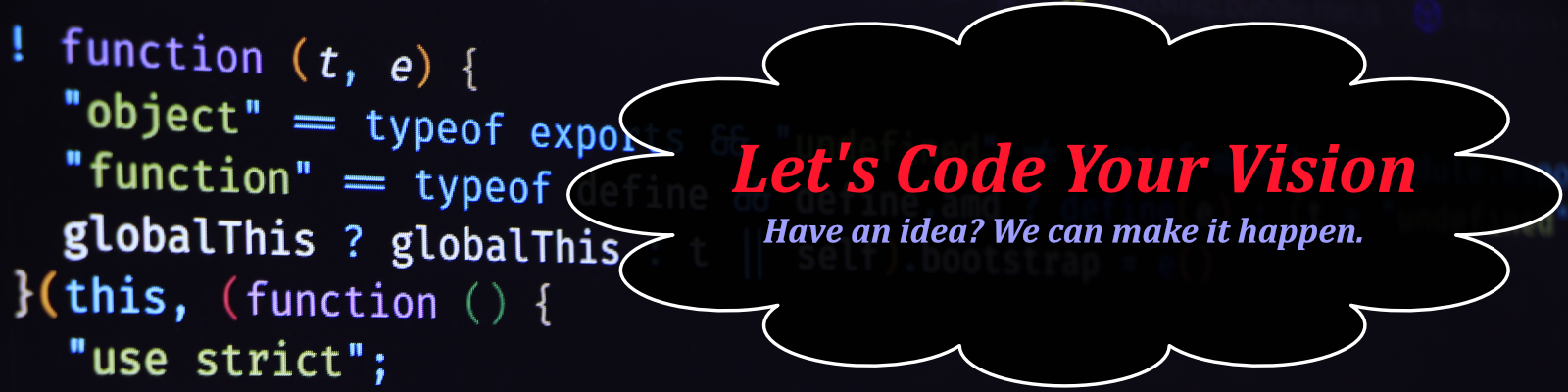 Website Banner - Let's Code Your Vision